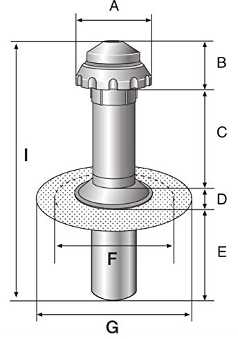 HAUS & DACH Flachdachlüfter 4 in 1 DN 125/100 mit Flansch aus Bitumen-Schweißbahn