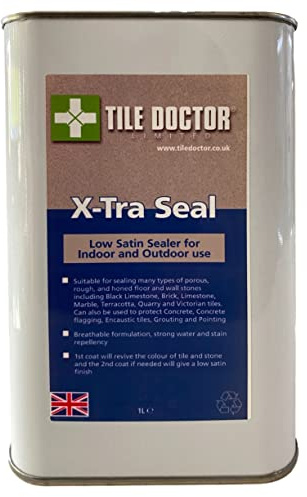 Tile Doctor X-Tra Seal 1 Litre - SATIN LOOK Sealer Indoor/Outdoor Use
