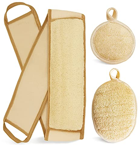 Natürliches Luffa-Schwammrücken-Peeling-Kombi-Set, Seep-Reinigungshaut und Gesichts-Luffa-Pad