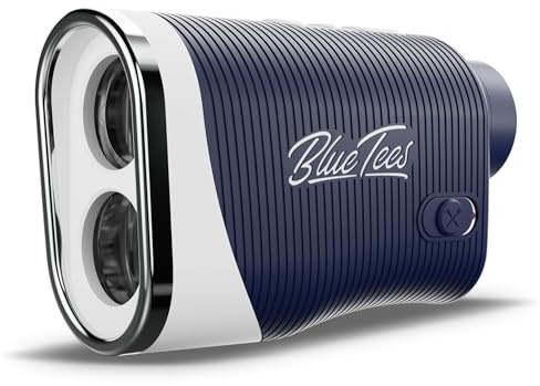 Blue Tees Golf - Serie 3 Max - Blu - Con telemetro laser con interruttore di inclinazione - portata di 900 iarde, misurazione dell'inclinazione, banda magnetica, display ambientale, ingrandimento 7X