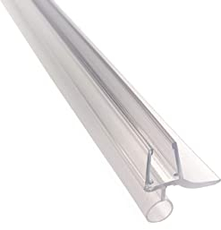 Kristhal Dusch-Türdichtung mit Schlauch und Abtropfleiste, Duschtürendichtung, Duschdichtung unten für 6 und 8 mm Glas, 100 cm Länge, Art. Nr. 5141