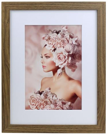 IDEAL TREND Bilderrahmen Holz Rahmen Plexi Acryl Collage Wanddeko Poster quadratisch S215: Farbe: Eiche | Format: 30x45