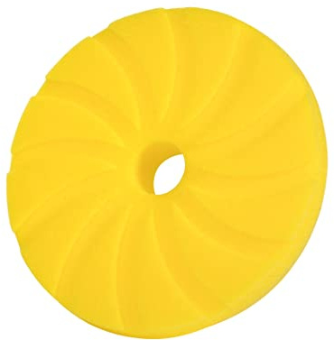 DETAILINGPADS 2er Zickzack Polierschwamm Set | Polierpads 125mm Klett | Polieraufsatz Polierschwämme | Poliermaschine Klein Polishing Sponge | Polierpad Polier Schwamme | EU Made Polier Pads (Gelb)