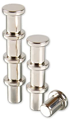 Magna-C® 8 Stück Ultra Starke Pinnwand Magnete mit Griffrand | Für Pinnwand, Whiteboard, Kühlschrank, Magnettafel | Ø6 x 10mm | Notizenmagnet