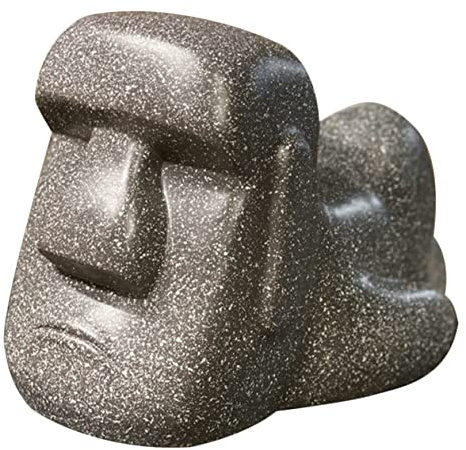 DOITOOL Moai Taschentuchboxhalter aus Harz Moai Stil Serviettenspender für Zuhause und Büro Glatte Oberfläche Stabile Taschentuchbox Hülle für Bad und Wohnzimmer