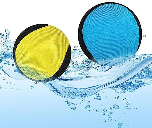 Darryy Wasser Bouncing Ball, 2 Stück Wasserball, Strandspielzeug, Beachball Set, Strandspiele für Kinder, Jugendliche und Erwachsene, Schnell Trocknender Lycra-Ball