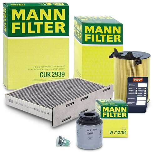 MANN-FILTER Inspektionspaket Filterset 1x Ölfilter, 1x Luftfilter, 1x | Kompatibel mit: AUDI A3, A3 Cabriolet, A3 Sportback, SEAT ALTEA, ALTEA XL, LEON, SKODA OCTAVIA II, OCTAVIA II Combi