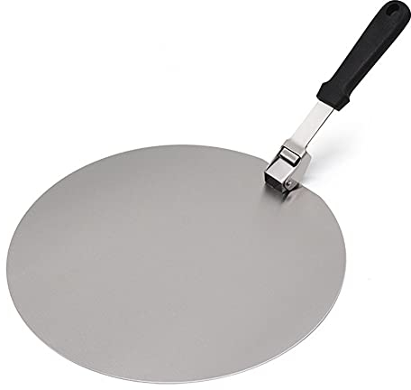 Wlauqueta Pizza Paddle 12 Inch, Folding Stainless Steel Pizza, Handle Pizza Paddle Shovel, for BBQ Pizza Oven