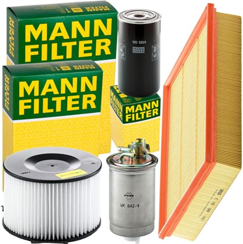 Mann Filter Inspektionspaket | CU1738 (LA65)+C29198 (LX537)+W950/4(OC105)+WK842/4 passend für T4 Bus 2.4 d+2.5 Tdi 75-151 Ps