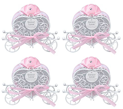Geschenkbox, 4 Stück, Für Hochzeiten, Süßigkeiten, Pralinen, Weißblech, Herzförmige Pralinenschachtel, Romantische Valentinstag-Geschenkbox Für Geburtstagsfeiern, Hochzeitsempfänge(Rosa)