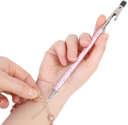 WIFORT Bracelet Helper Tool - Bracelet Helper to Put on Yourself, Quick Release Fastening Jewelry Clasp Helpers, Metal Bracelet Assist Tool with Hideable Hook for Bracelet, Necklace, Watch, Zippers