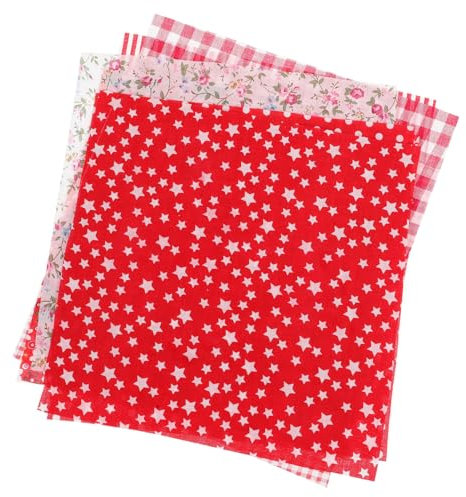 Rotes Baumwollstoff Patchwork mit Katzenmotiv zum Quilten