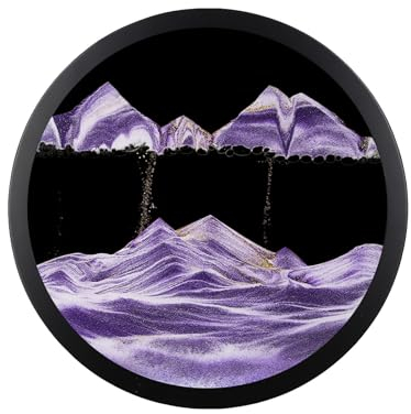 STMKB Sand Art Liquid Motion, 17,3 Pouces Fixé Au Mur avec Rotation À 360 °, Sablier Créatif pour L'artisanat du Verre, Cadre en Bois Massif, Décoration Murale Relaxante