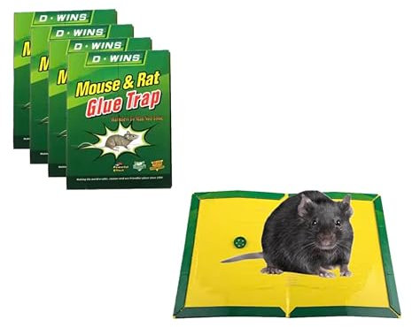 Trappola per Topi Colla Topi 4 pezzi di Colla Adesiva Non Tossica 34x22 cm, 4 Tavolette Piastra Incollante Ferma Roditori Ratti Grande Trappola Extra Forte