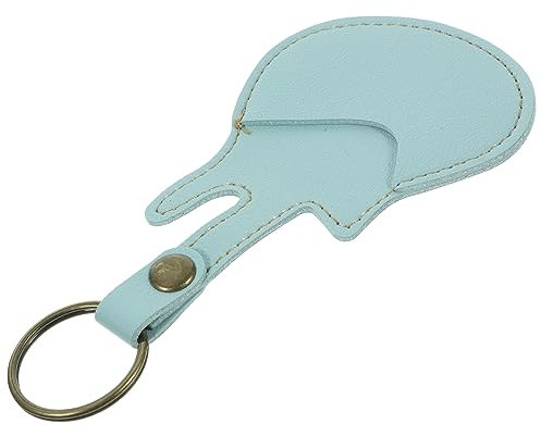 VICASKY 3stücke Leder Schlüsselanhänger Für Gitarren-Pick Mit Plectrum-case Mini-gitarrenform Praktischer Schutz Für Plektren Grün