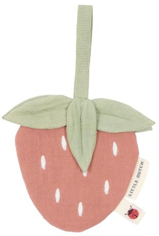 Little Dutch TE21264031 Schnullertuch Musselin Erdbeere - Fairy Garden