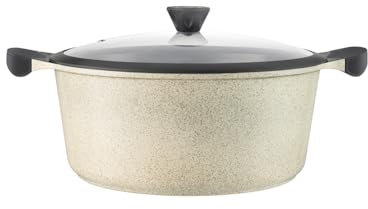 LAGUIOLE, Olla de 24 cm, modelo Jade, aluminio con revestimiento cerámico antiadherente, tapa de cristal, compatible con todas las fuentes de calor, capacidad 4,3 L, ideal para 2 a 4 personas, Verde