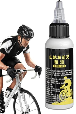 Huile lubrifiante pour vélos, moto - Huile de graisse silicone 50 ml Huile lubrifiante pour fourche, huile d'entretien polyvalente, accessoire de moto antirouille durable pour véhicules