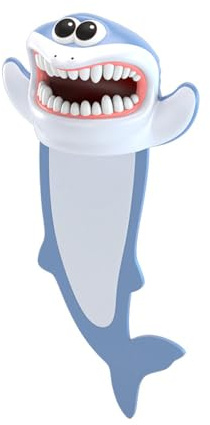 KOSTOO Lustiges 3D-Cartoon-Lesezeichen, schöne Meerestiere, Lesezeichen für Studenten, Büro, Schreibwaren, kreatives Geschenk, ideal für Jungen und Mädchen, Buchliebhaber (Hai)