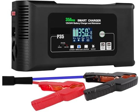 MZZYG Double Chargeur De Batterie De Voiture Intelligent for Motos Électriques Lifepo4 Plomb-Acide AGM Gel PB Réparation De Batterie Au Lithium Chargement Rapide Et Efficace
