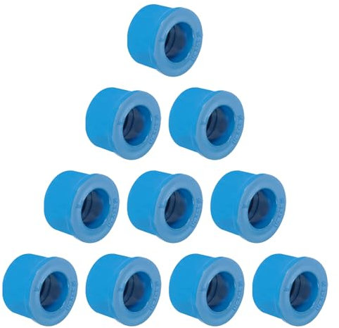 sourcing map 10 Pcs PVC DWV Reducer Bushing 1 x 1/2(Socket x Socket) Thread Coupling Connectors PVC Pipe Reducer Adapter Fitting for Pipe Connecting Home Sewer Plumbing, Blue