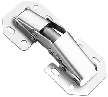 12 Pièces Charnière Porte Placard en Inox，Charnière Invisible Meubles Porte Coin 90 Degrés avec Vis, pour porte d'armoire de cuisine，3 pouces