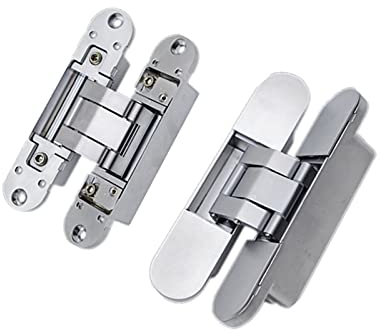 TüRband,Scharniere Einstellbare Scharnier-Haushalts-Hardware 180-Grad-Scharnier-Kreuz-verstecktes Scharnier 2-Stücke mit 60kg(150x25 sliver 1price)