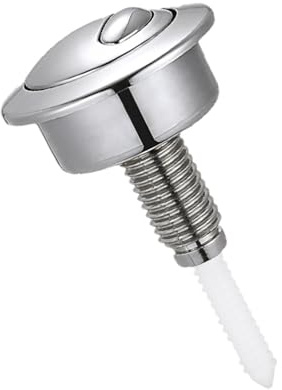 1 bouton poussoir double chasse d'eau de toilette - Pièce de rechange (argenté)