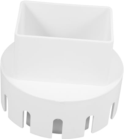 SHINEOFI Adaptateur De Descente De Gouttière Solide En Plastique Blanc 2x3 Pouces, Connecteur De Tuyau D'arrosage Flexible, Raccord De Tuyau D'évacuation Pour Installation Extérieure