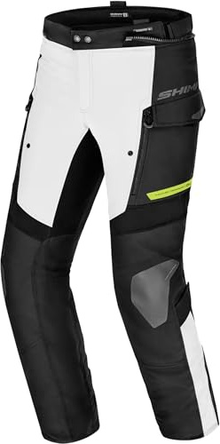 SHIMA Dune Pantalon Moto Hombre Protectores GFLEXX Homologado Ajustado Traje de Moto Urbano Pantalón Protección de Rodilla Ventilado Elástico Verano (Masculino Pantalon, Fluo, M)