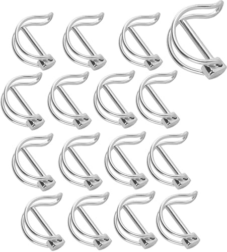 Folding Pipe Pins 4.5 x 40 mm, Pack of 16 Folding Pin with Snap Fastening, Splint, Locking Pin, for Farm, Lawn, Garden