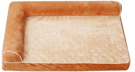 Thewasc Haustier-Sofa für kleine Hunde mit doppelter Kopfstütze, Eierkiste, Schaumstoff, waschbarer Bezug, Couchbett, rutschfestes Hunde-Schlafkissen, Haustiermöbel