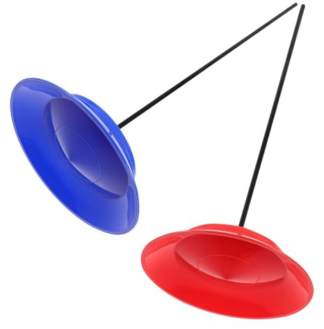 MOLUCKFU Platos para Malabares Palos, 2 Juegos para Actuaciones Acrobáticas y Entretenimiento en Grupo