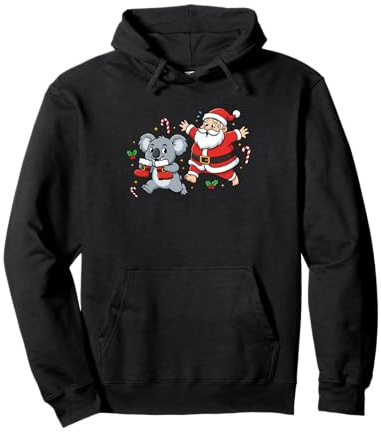 Funny Koala Santa Claus Boots Christmas Womens Mens Kids Pullover Hoodie