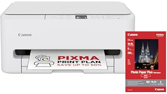 Canon PIXMA TS6550I - All-in-One Printer with Wi-Fi Connectivity & 1.42” OLED Display PIXMA Print Plan - Includes SG-201 A4 Photo Paper, 5 Sheets