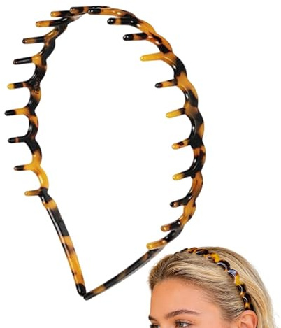 Haarbänder mit Zähnen Mode-Haarbänder für Damen | Stirnband mit Zähnen für Arbeit, Schule, Zuhause, Hochzeit, Reise,