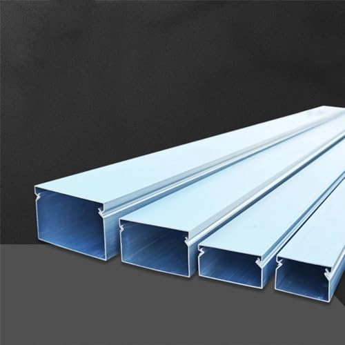 Rechteckige Kabelrinne aus Aluminiumlegierung; 4 Stück x 1 m große, aufputz montierte Metallkabelrinne, geeignet für den Innen- und Außenbereich(30 * 20 * 0.5mm)