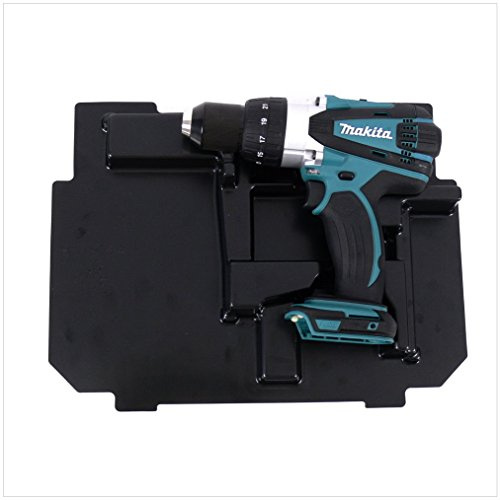 Makita DHP 458 ZE - Taladro atornillador inalámbrico (18 V, 91 Nm, incluye accesorio para Makpac)