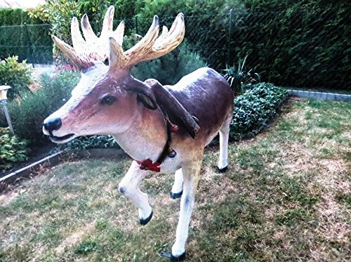 Cudek Figurenhandel XXL Premium Rentier~LEBENSGROSS~ca.155 cm lang~WEIHNACHTSDEKO~ELCH~Garten DEKO