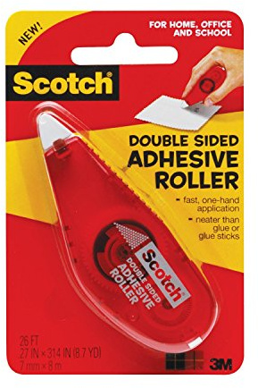 Scotch Doppelseitige Kleberolle, 0,7 cm x 7,6 m, 2 Stück