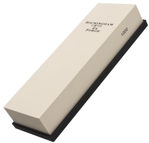 Rockingham Forge SUPERSHARP PRO Whetstone, Medium 1000 Grit - Professional Knife Sharpening Stone with Non-Slip Base, 24x8x4cm – Durable Wider & Thicker Kitchen Knife Sharpener for Regular use