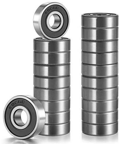 ANCIRS 20-Pack 608-2RS Ball Bearing - 608 2RS Double Rubber Sealed Miniature Deep Groove Ball Bearins for Skateboards, Inline Skates, Scooters (8mm x 22mm x 7mm)