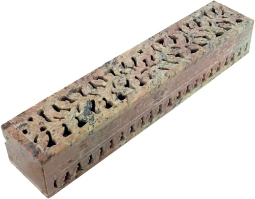 GURU SHOP Speckstein Räucherstäbchenhalter - Räucherbox Orient, 4x5x26 cm