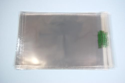 celloexpress Lot de 100 pochettes biodégradables en cellophane C5 - 167 mm x 230 mm + rabat auto-adhésif de 30 mm - PLA - 30 microns - Cellulose moyenne