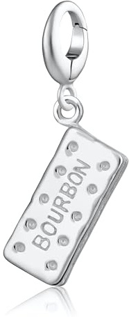 Lily Charmed Biscuit Charm for Women | Clip-On Attachment Compatible with Pandora | Sterling Silver or Gold Plated Options | Fits All Leading Bracelets & Necklaces | UK Design
