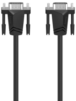 Hama | Cable VGA Full-HD (1080p, 75 Ohm, Doble blindaje, Conector 15 pines, 3 m) Color Negro