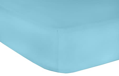 Mr.Sandman Full Elastan de Luxe Topper Spannbetttuch Petrol 160x200-210cm 240gr/m²