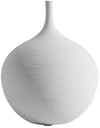 U/D Minimalismo Vaso in Ceramica per Fiori Moderno Vaso Minimalista Realizzato a Mano Arte Zen Vaso in Ceramica Ornamenti per il Soggiorno per la Decorazione di Casa e Ufficio (Bianco)