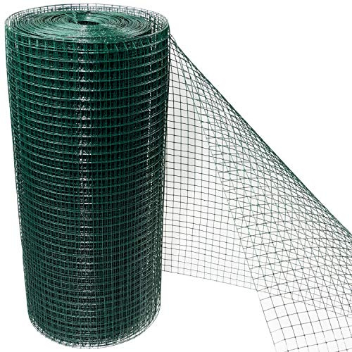 Vierkant Drahtgitter 5m 100cm hoch Maschenweite 12,7mm mit 0,9mm Hasendraht