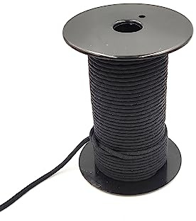 MERCERÍA SUANCES Cordón de plomos para Cortinas - Cuerda plomada para Cortinas, Telas, Tejidos y mosquiteras, Peso lastre, Color Blanco, 25 g/m (5, Negro)